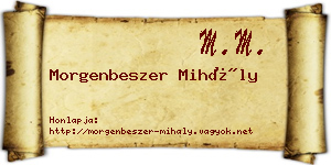 Morgenbeszer Mihály névjegykártya