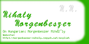 mihaly morgenbeszer business card